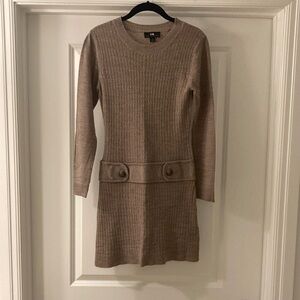 I.N. San Francisco Beige Knit Sweater Dress